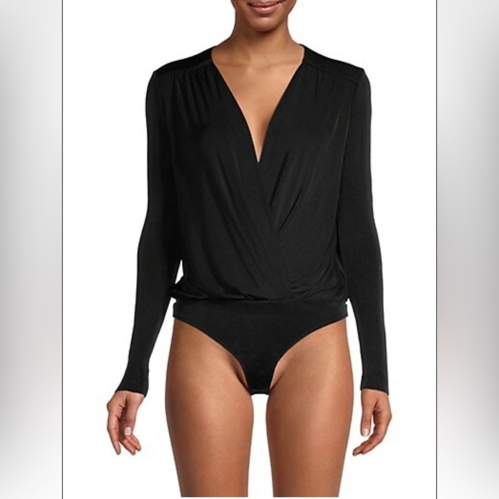 NWT Free People Turnt Surplice-Neck Bodysuit - Size Small. - Picture 3 of 9